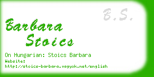 barbara stoics business card